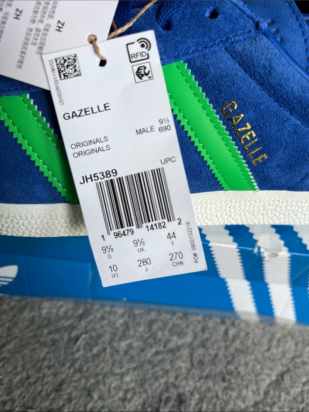 Adidas Gazelle Royal Blue/Green - Picture 6 of 10